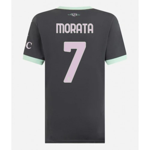 Dámy Fotbalový dres AC Milan Alvaro Morata #7 2024-25 Třetí Krátký Rukáv